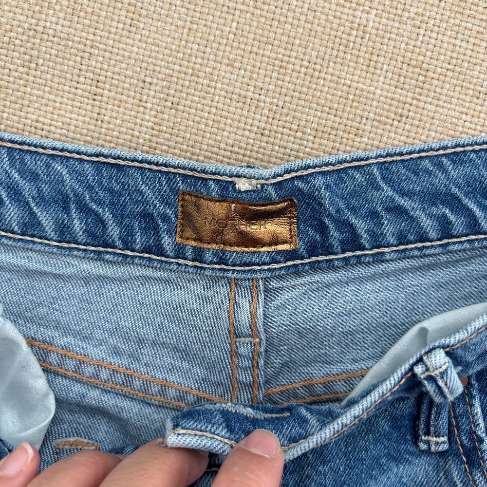 MOTHER Denim Maven Ankle Fray Raw Hem in For Sure Light Wash - Size 33 - Picture 2 of 13